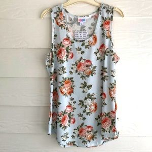 LuLaRoe Flowered Sleeveless Top